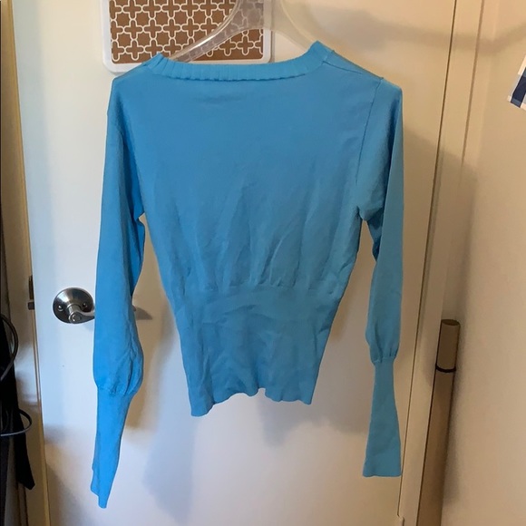 Light Blue Colored Vermani Top - Picture 3 of 3